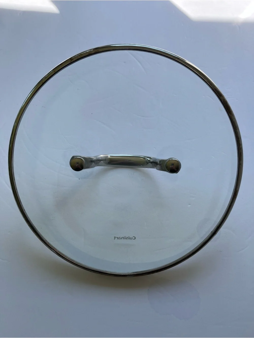 Cuisinart 8 Inch Glass Replacement Lid Pot Pan Cover Stainless Steel Rim
